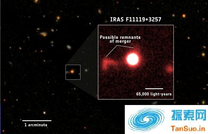 科学家在IRAS F11119+3257星系中央附近发现超大质量黑洞扼杀星系内恒星形成的证据