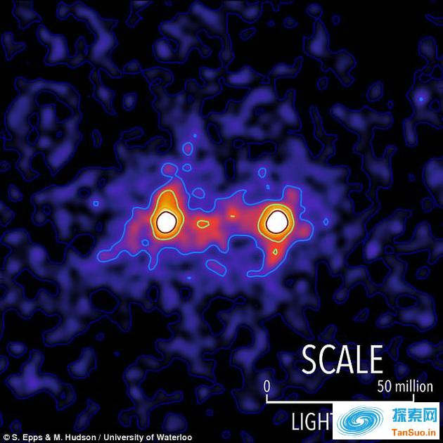 科学家首次获得暗物质“桥”图像：连接不同星系_科学家首次获得暗物质“桥”图像：连接不同星系_