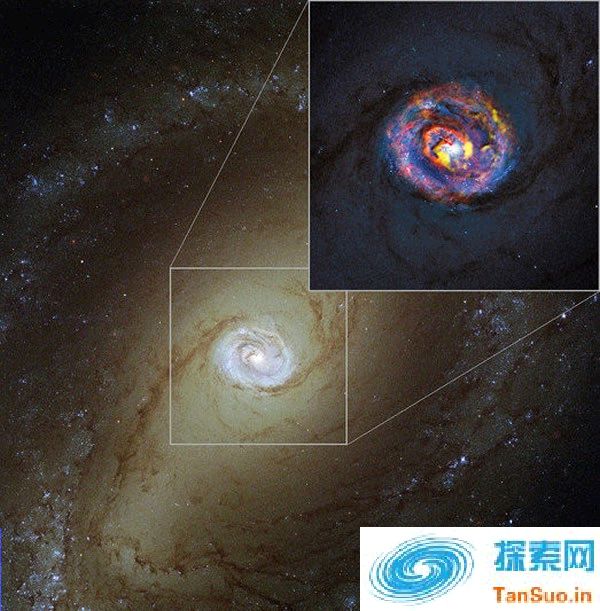 天文学家发现一个黑洞正在吸收星系NGC1433的巨量物质