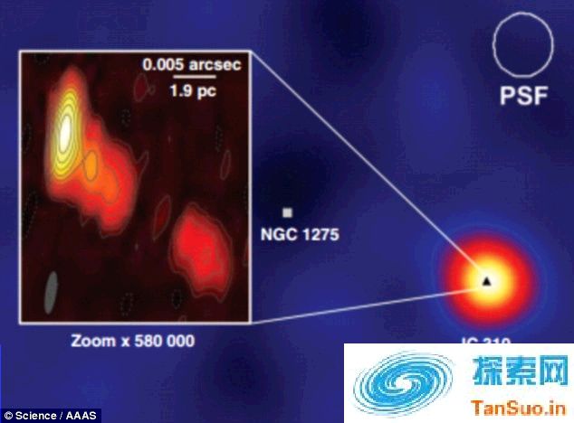 IC 310星系中一个超大质量黑洞曾射出一道比光速更快的伽玛射线